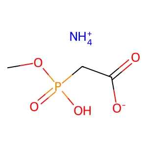 Acetic acid, (hydroxymethoxyphosphinyl)-, monoammonium salt structure