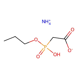 Acetic acid, (hydroxypropoxyphosphinyl)-, monoammonium salt structure