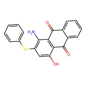 1-Amino-4-hydroxy-2-(phenylthio)-9,10-anthracenedione structure