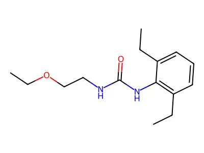 Urea, N-(2,6-diethylphenyl)-N'-(2-ethoxyethyl)- structure
