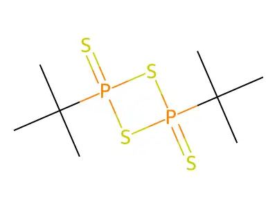 1,3,2,4-Dithiadiphosphetane, 2,4-bis(1,1-dimethylethyl)-, 2,4-disulfide structure