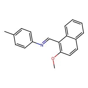 Benzenamine, N-[(2-methoxy-1-naphthalenyl)methylene]-4-methyl- structure