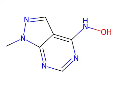 4-(hydroxyamino)-1-methyl-1H-pyrazolo[3,4-d]pyrimidine structure