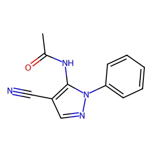 N-(4-Cyano-1-phenyl-1H-pyrazol-5-yl)acetamide structure