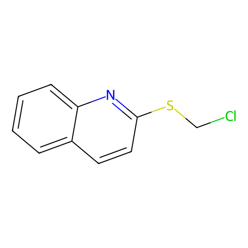 Quinoline, 2-((chloromethyl)thio)- structure