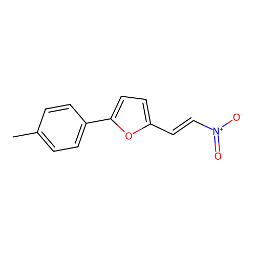 2-(4-Methylphenyl)-5-(2-nitroethenyl)furan structure