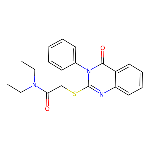 N,N-diethyl-2-[(4-oxo-3-phenyl-3,4-dihydroquinazolin-2-yl)sulfanyl]acetamide structure