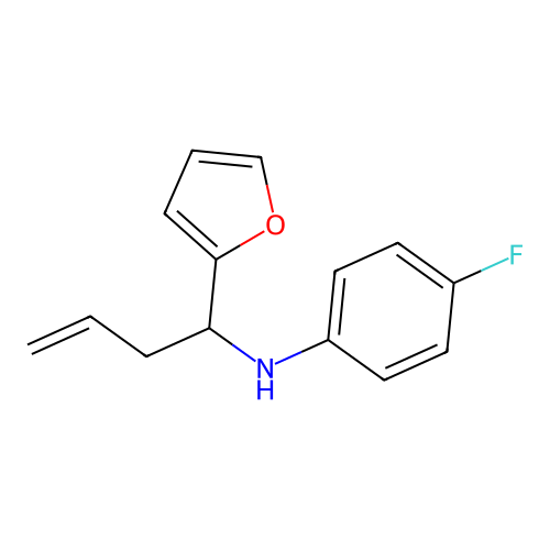 (4-Fluorophenyl)(1-(2-furyl)but-3-enyl)amine structure