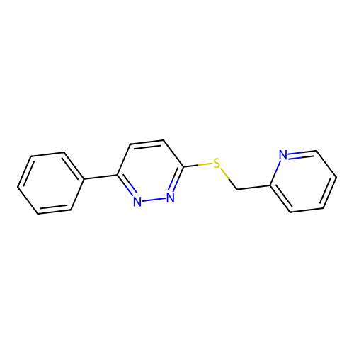 3-Phenyl-6-((pyridin-2-ylmethyl)thio)pyridazine structure