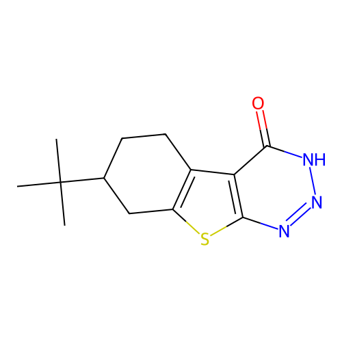 7-tert-butyl-5,6,7,8-tetrahydro[1]benzothieno[2,3-d][1,2,3]triazin-4(3H)-one structure