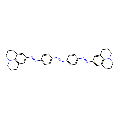 9,9'-(Azobis(p-phenyleneazo))bis(2,3,6,7-tetrahydro-1H,5H-benzo(ij)quinolizine) structure