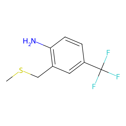 2-[(Methylthio)methyl]-4-(trifluoromethyl)benzenamine structure