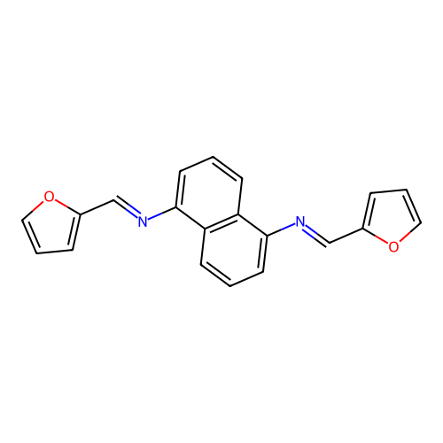 N,N'-Bis(2-furylmethylene)-1,5-naphthalenediamine structure
