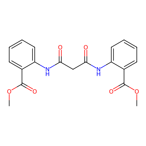 Dimethyl 2,2'-(malonylbis(azanediyl))dibenzoate structure