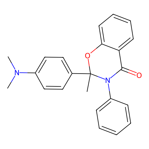 2-[4-(Dimethylamino)phenyl]-2-methyl-3-phenyl-2,3-dihydro-4H-1,3-benzoxazin-4-one structure