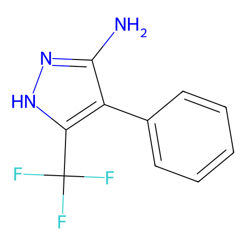 4-phenyl-3-(trifluoromethyl)-1H-pyrazol-5-amine structure