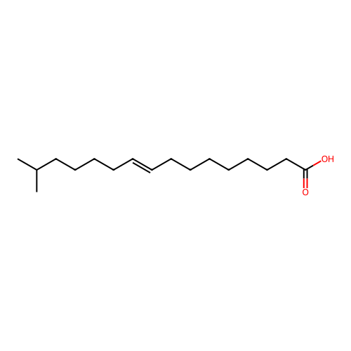 (E)-15-methylhexadec-9-enoic acid structure