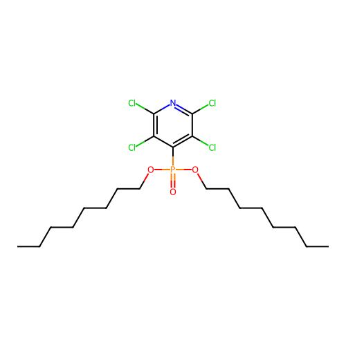 Phosphonic acid, (2,3,5,6-tetrachloro-4-pyridinyl)-, dioctyl ester structure