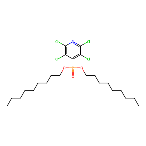 Phosphonic acid, (2,3,5,6-tetrachloro-4-pyridinyl)-, dinonyl ester structure