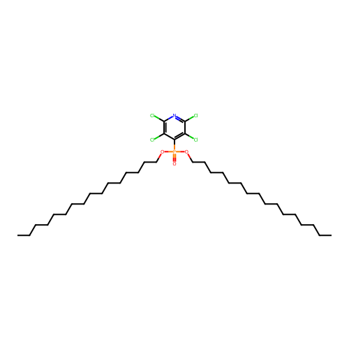 Phosphonic acid, (2,3,5,6-tetrachloro-4-pyridinyl)-, dihexadecyl ester structure