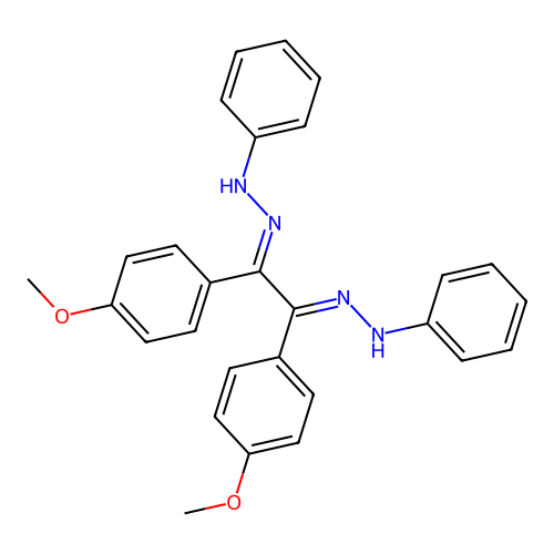 N-[[1,2-bis(4-methoxyphenyl)-2-(phenylhydrazinylidene)ethyli structure