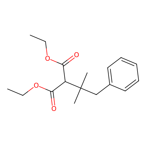 Diethyl(2-methyl-1-phenylpropan-2-yl)propanedioate structure