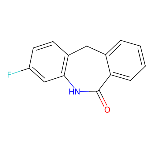 3-fluoro-5,11-dihydro-6H-dibenz[b,e]azepin-6-one structure