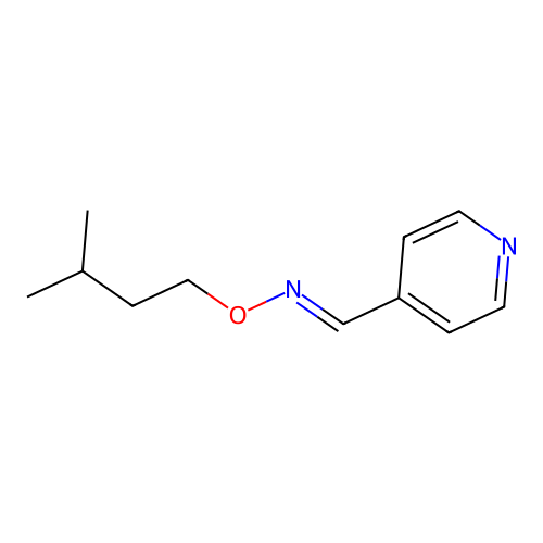 4-Pyridinealdoxime O-isoamyl ether structure