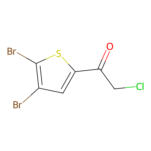 2-Chloro-1-(4,5-dibromothiophen-2-yl)ethanone structure