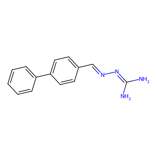 Hydrazinecarboximidamide, 2-((1,1'-biphenyl)-4-ylmethylene)- structure