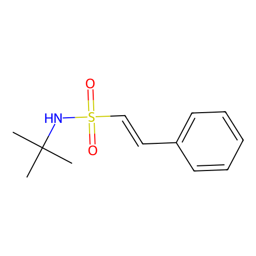 (E)-N-tert-butyl-2-phenylethenesulfonamide structure