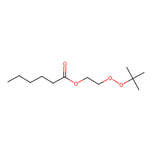 Hexanoic acid, 2-((1,1-dimethylethyl)dioxy)ethyl ester structure