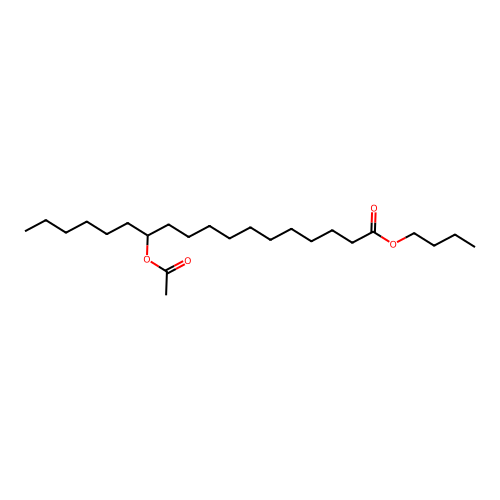 Butyl 12-acetoxyoctadecanoate structure