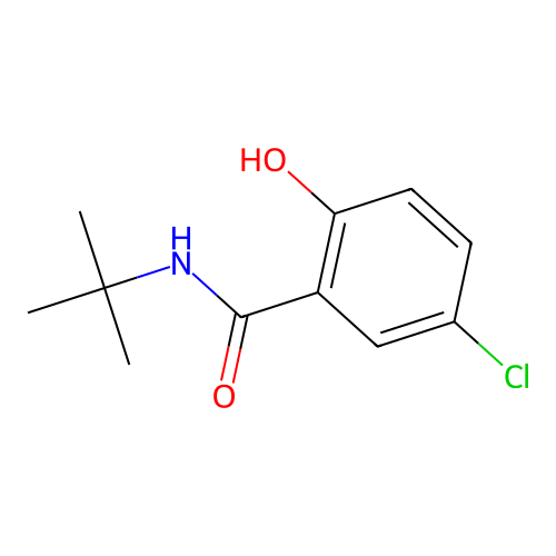 N-叔丁基-5-氯-2-羟基苯甲酰胺 structure
