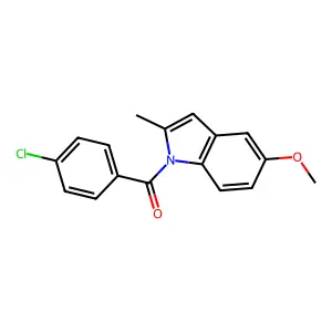 1-(p-Chlorobenzoyl)-5-methoxy-2-methylindole structure