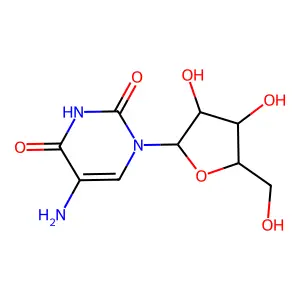 5-Amino-1-[3,4-dihydroxy-5-(hydroxymethyl)oxolan-2-yl]pyrimidine-2,4-dione structure