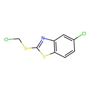5-Chloro-2-[(chloromethyl)sulfanyl]-1,3-benzothiazole structure