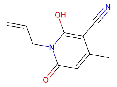 6-Hydroxy-4-methyl-2-oxo-1-(prop-2-en-1-yl)-1,2-dihydropyridine-3-carbonitrile structure