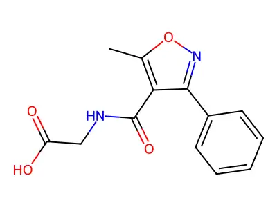 Glycine, N-[(5-methyl-3-phenyl-4-isoxazolyl)carbonyl]- structure