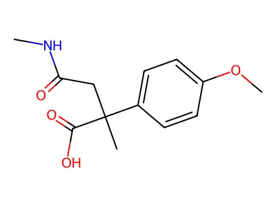 2-(4-Methoxyphenyl)-2-methyl-4-(methylamino)-4-oxobutanoic acid structure