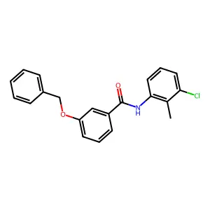 N-(3-chloro-2-methylphenyl)-3-phenylmethoxybenzamide structure
