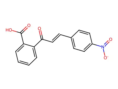2-[3-(4-nitrophenyl)prop-2-enoyl]benzoic Acid structure