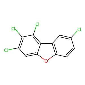 1,2,3,8-Tetrachlorodibenzofuran structure