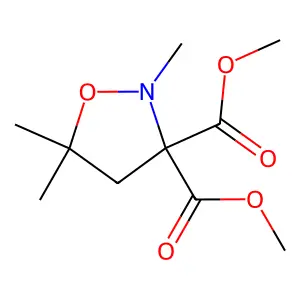 3,3-Isoxazolidinedicarboxylic acid, 2,5,5-trimethyl-, dimethyl ester structure