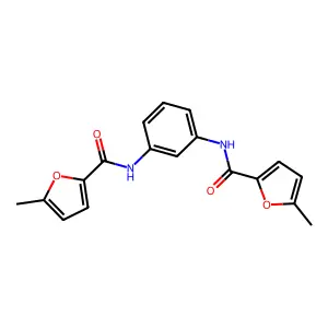 5-methyl-N-[3-[(5-methylfuran-2-carbonyl)amino]phenyl]furan-2-carboxamide structure
