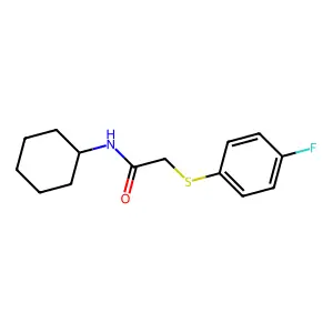 N-cyclohexyl-2-[(4-fluorophenyl)sulfanyl]acetamide structure