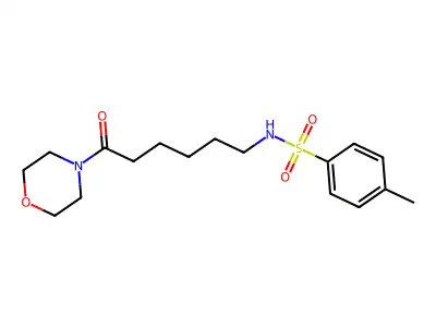 4-methyl-N-(6-morpholino-6-oxohexyl)benzenesulfonamide structure