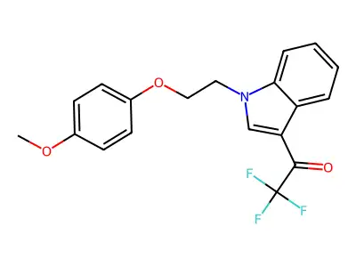 2,2,2-Trifluoro-1-[1-[2-(4-methoxyphenoxy)ethyl]-1H-indol-3-yl]ethanone structure