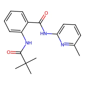 2-(2,2-dimethylpropanoylamino)-N-(6-methylpyridin-2-yl)benzamide structure