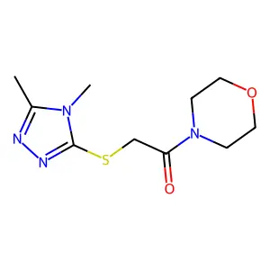 2-[(4,5-Dimethyl-1,2,4-triazol-3-yl)sulfanyl]-1-morpholin-4-ylethanone structure